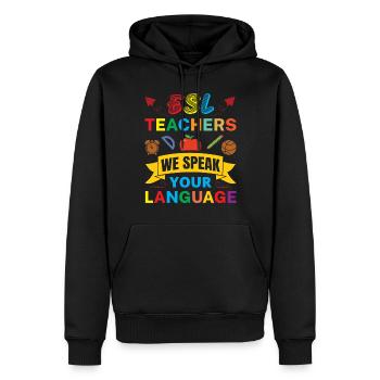 ESL-Lehrer ESL Unterricht - Männer Premium Bio Hoodie - Schwarz - Vorne - Nico (187cm)
