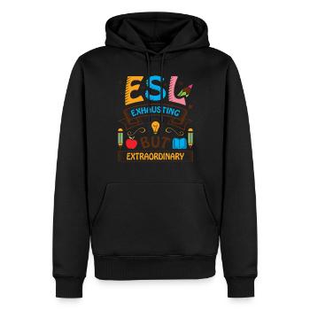 ESL-Lehrer ESL Unterricht - Männer Premium Bio Hoodie - Schwarz - Vorne - Nico (187cm)