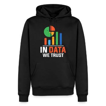In Daten, denen wir vertrauen Lustige Statistiker-Tabelle - Männer Premium Bio Hoodie - Schwarz - Vorne - Nico (187cm)