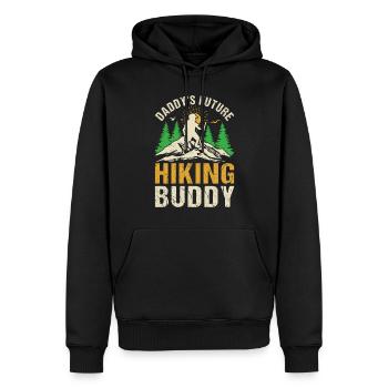 Daddy's Future Hiking Buddy - Outdoor Hiking Kids - Männer Premium Bio Hoodie - Schwarz - Vorne - Nico (187cm)