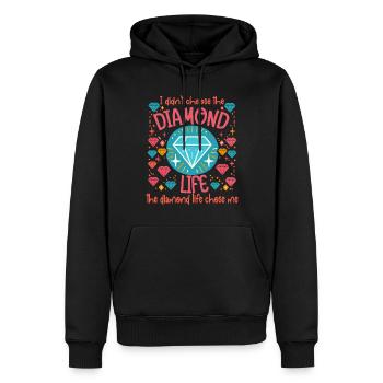 Diamond Painting Artist The Life Chose Me Diamond - Männer Premium Bio Hoodie - Schwarz - Vorne - Nico (187cm)