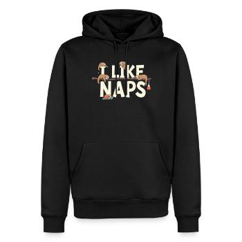 Sloth Sleep Funny Relax Outfit Nap - Men’s Premium Organic Hoodie - black - Front - Nico (187cm)
