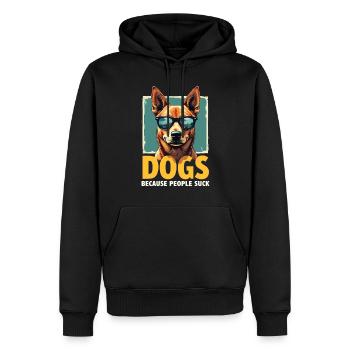 Lustiges Hunde Hundehalter Hundeliebhaber Hund - Männer Premium Bio Hoodie - Schwarz - Vorne - Nico (187cm)