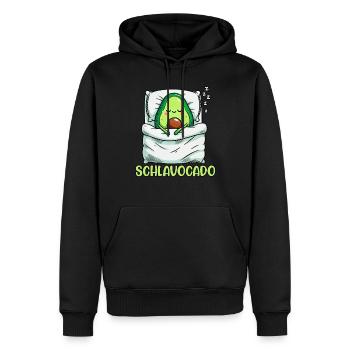 Schlavocado Avocado Schlafliebhaber Kawaii Avocado - Männer Premium Bio Hoodie - Schwarz - Vorne - Nico (187cm)