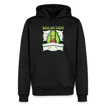 Schlavocado Avocado Schlafliebhaber Kawaii Avocado - Männer Premium Bio Hoodie - Schwarz - Vorne - Nico (187cm)