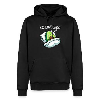 Schlavocado Avocado Schlafliebhaber Kawaii Avocado - Männer Premium Bio Hoodie - Schwarz - Vorne - Nico (187cm)