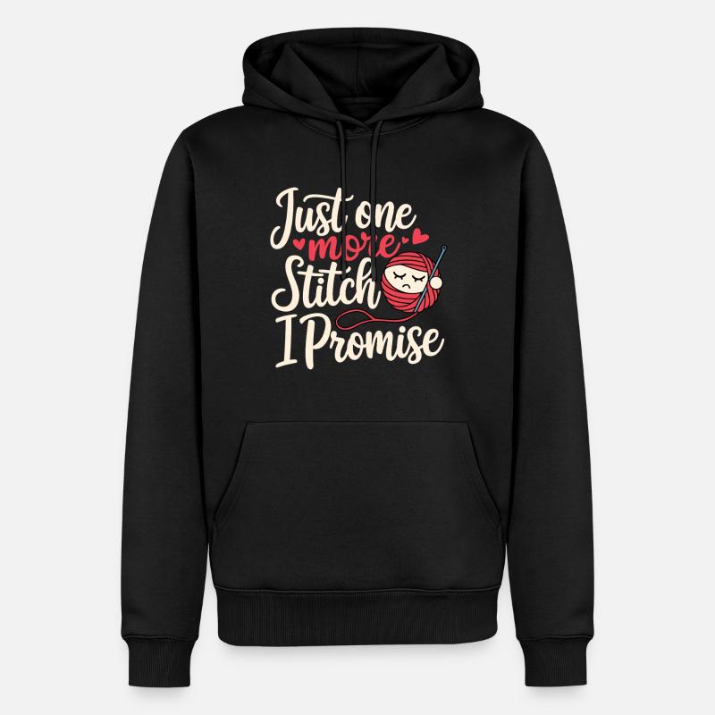 Häkeln - Männer Premium Bio Hoodie - Schwarz