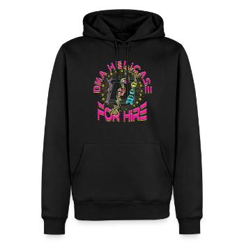 Bioinformaticien DNA Helicase à embaucher - Sweat à capuche Premium bio Homme - noir - Devant - Nico (187cm)