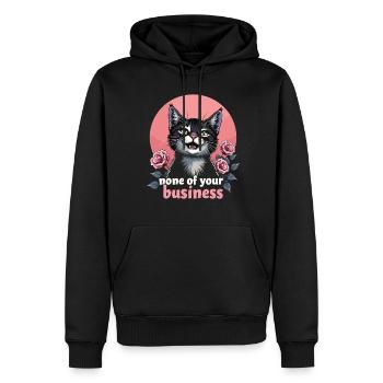 Ne vous regardez pas - Sweat à capuche Premium bio Homme - noir - Devant - Nico (187cm)