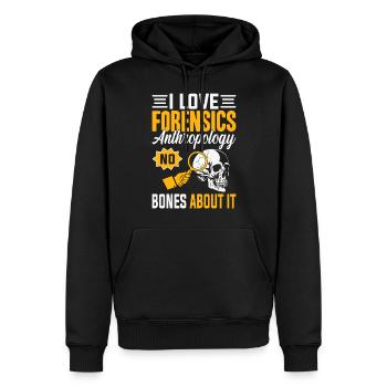 Ich liebe Forensik Anthropologie Menschliches Verhalten - Männer Premium Bio Hoodie - Schwarz - Vorne - Nico (187cm)