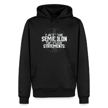 Informaticien théoricien - Sweat à capuche Premium bio Homme - noir - Devant - Nico (187cm)