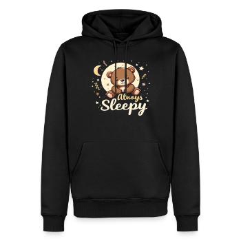 Cute Bear, Bear, Bear, Cute Sleep, Dreamer - Men’s Premium Organic Hoodie - black - Front - Nico (187cm)