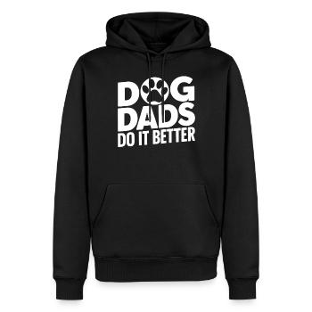 Dog Dad Gifts for Men - Männer Premium Bio Hoodie - Schwarz - Vorne - Nico (187cm)