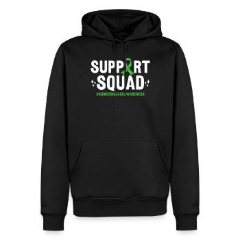 Support Squad Green Ribbon Kidney Transplant - Men’s Premium Organic Hoodie - black - Front - Nico (187cm)