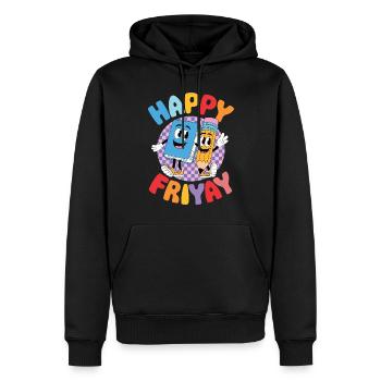 Friyay Happy Freitag Fri Yay Lehrer - Männer Premium Bio Hoodie - Schwarz - Vorne - Nico (187cm)