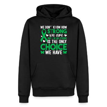Wir wissen nicht, wie stark wir sind, bis die Niere - Männer Premium Bio Hoodie - Schwarz - Vorne - Nico (187cm)