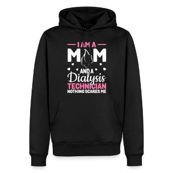 Funny Dialysis Technician Nephrology Mom - Men’s Premium Organic Hoodie - black - Front - Nico (187cm)
