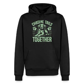 Dog Dad Gifts for Men - Männer Premium Bio Hoodie - Schwarz - Vorne - Nico (187cm)