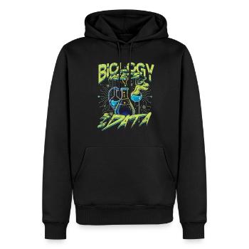 La biologie bioinformaticienne rencontre le Big Data - Sweat à capuche Premium bio Homme - noir - Devant - Nico (187cm)