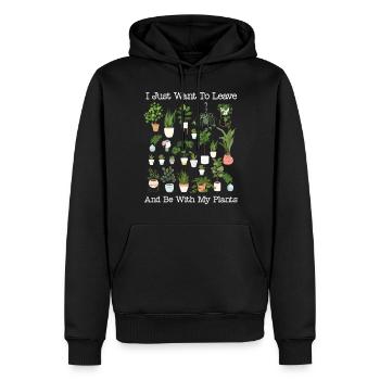 Plant Lover Gardening I Just Want - Männer Premium Bio Hoodie - Schwarz - Vorne - Nico (187cm)