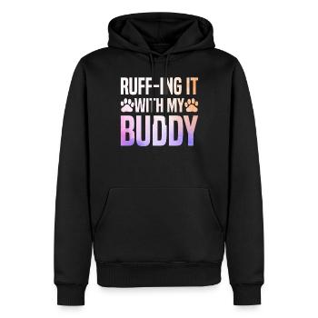 Dog Dad Gifts for Men - Männer Premium Bio Hoodie - Schwarz - Vorne - Nico (187cm)