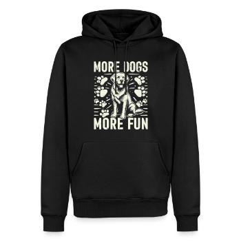 Dog Dad Gifts for Men - Männer Premium Bio Hoodie - Schwarz - Vorne - Nico (187cm)