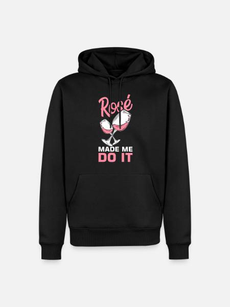 Vin Rosé - Sweat à capuche Premium bio Homme - noir
