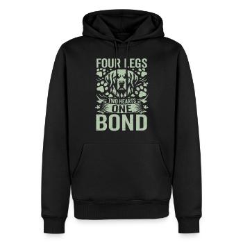 Dog Dad Gifts for Men - Männer Premium Bio Hoodie - Schwarz - Vorne - Nico (187cm)