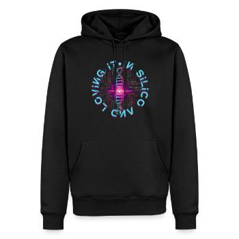 Bioinformatics In Silico and Loving It - Men’s Premium Organic Hoodie - black - Front - Nico (187cm)