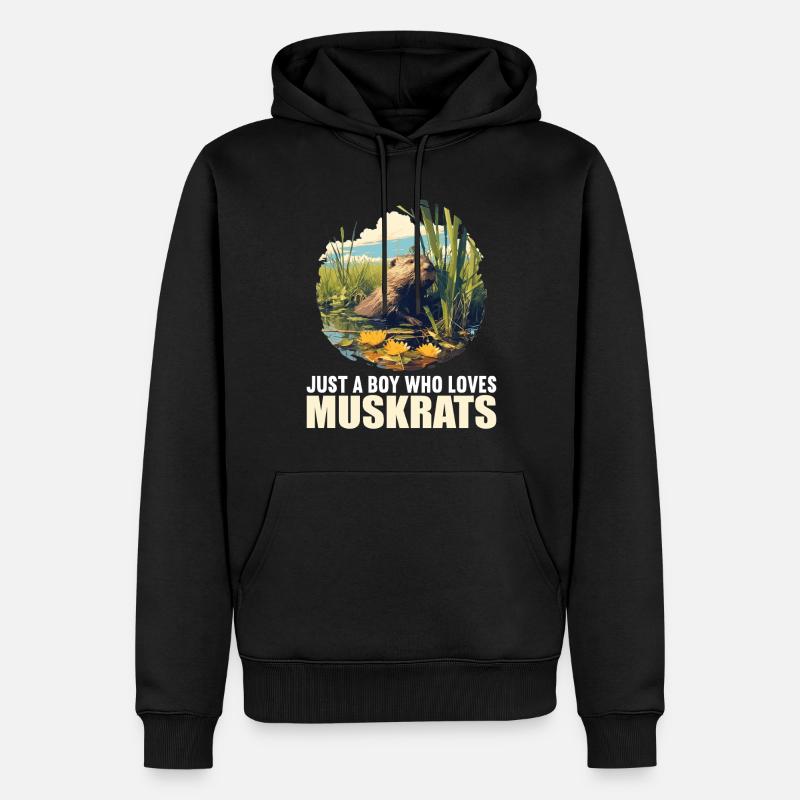 Rat musqué - Sweat à capuche Premium bio Homme - noir