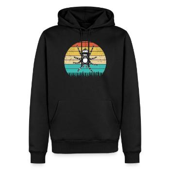 Lustige Spinnen Retro Spinnentier Tarantel Spinnen - Männer Premium Bio Hoodie - Schwarz - Vorne - Nico (187cm)