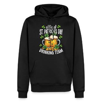 Équipe officielle de consommation d’alcool de la Saint-Patrick - Sweat à capuche Premium bio Homme - noir - Devant - Nico (187cm)