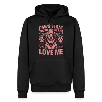 Dog Dad Gifts for Men - Männer Premium Bio Hoodie - Schwarz - Vorne - Nico (187cm)