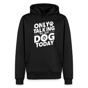 Dog Dad Gifts for Men - Männer Premium Bio Hoodie - Schwarz - Vorne - Nico (187cm)