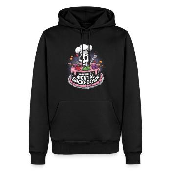 Gâteau squelette drôle - Sweat à capuche Premium bio Homme - noir - Devant - Nico (187cm)