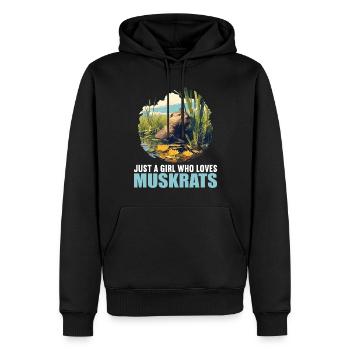 Bisamratten Bisamratte - Männer Premium Bio Hoodie - Schwarz - Vorne - Nico (187cm)