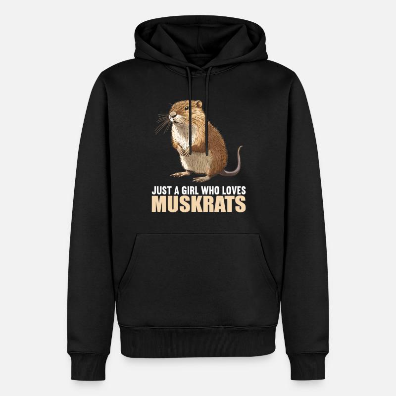 Rat musqué - Sweat à capuche Premium bio Homme - noir