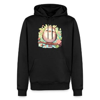 Nachtigallen Nachtigall - Männer Premium Bio Hoodie - Schwarz - Vorne - Nico (187cm)