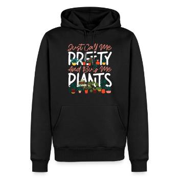Amateur de plantes jardinière Fille juste - Sweat à capuche Premium bio Homme - noir - Devant - Nico (187cm)