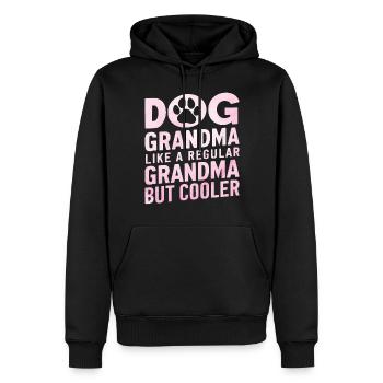 Cadeaux de grand-mère pour chien - Sweat à capuche Premium bio Homme - noir - Devant - Nico (187cm)