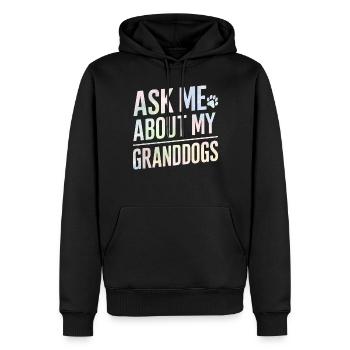 Cadeaux de grand-mère pour chien - Sweat à capuche Premium bio Homme - noir - Devant - Nico (187cm)