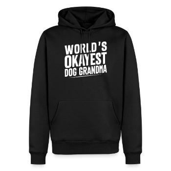 Cadeaux de grand-mère pour chien - Sweat à capuche Premium bio Homme - noir - Devant - Nico (187cm)