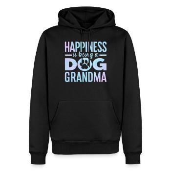 Cadeaux de grand-mère pour chien - Sweat à capuche Premium bio Homme - noir - Devant - Nico (187cm)