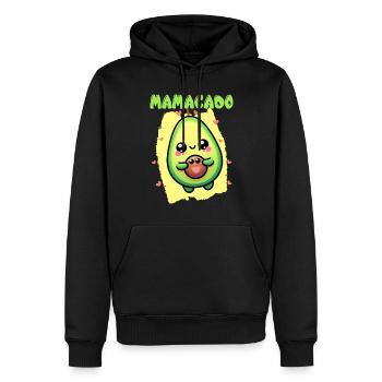 Mamacado Avocado Liebhaberin Muttertag - Männer Premium Bio Hoodie - Schwarz - Vorne - Nico (187cm)