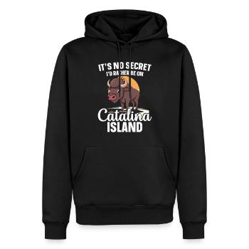 Es Ist Kein Geheimnis, Dass Ich Lieber Auf - Männer Premium Bio Hoodie - Schwarz - Vorne - Nico (187cm)