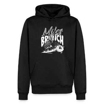Marathon Marathonien Miles avant le brunch - Sweat à capuche Premium bio Homme - noir - Devant - Nico (187cm)