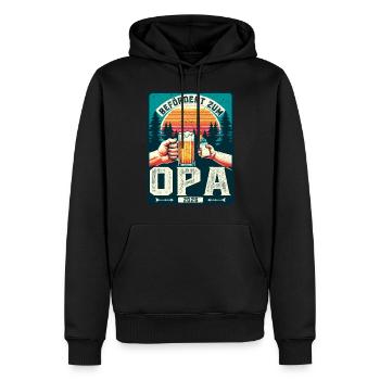Werdender Opa - Zukünftiger Großvater Opa 2026 - Männer Premium Bio Hoodie - Schwarz - Vorne - Nico (187cm)