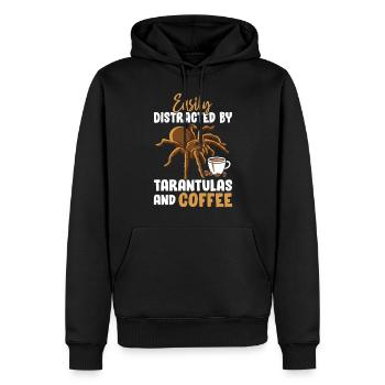 Tarantel Kaffee Lustig Spinnentier Exotisch Groß - Männer Premium Bio Hoodie - Schwarz - Vorne - Nico (187cm)