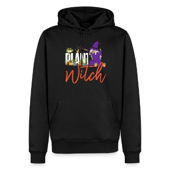 Amateur de plantes jardinage Halloween - Sweat à capuche Premium bio Homme - noir - Devant - Nico (187cm)