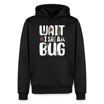 Wait I See A Bug Insect Small Beetles Funny - Men’s Premium Organic Hoodie - black - Front - Nico (187cm)